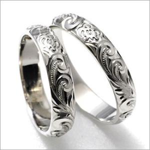 ハワイアンジュエリー マリッジリング 結婚指輪 オーダーメイド・バレルリング幅4mm・厚み1.5mm...