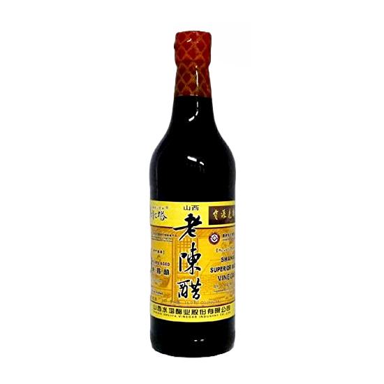 山西 水塔 老陳醋 500ｍｌ／瓶　３年穀物酢 【老陳酢 こうず 中国黒酢】中国産