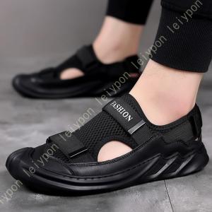 メンズ ドライビングシューズ メッシュ スリッ...の詳細画像1