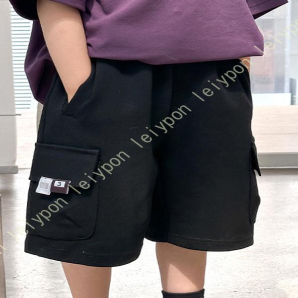 子供服 ハーフパンツ キッズ 男の子 ボーイズ イージーパンツ ボトムス 半ズボン 5部丈 無地 ス...