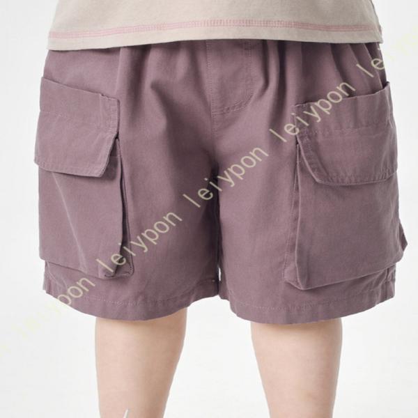 ハーフパンツ キッズ 半ズボン 男の子 ジュニア 子供 無地 夏 ポケット 子供服 かっこいい カー...