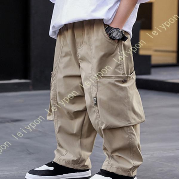 カーゴパンツ キッズ 子ども ボーイズ ガールズ ユニセックス 男児 男の子 春 夏 ワイドパンツ ...