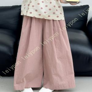 キッズ ガウチョパンツ 女の子 ロングパンツ ガウチョ スカーチョ キッズ服 ボトムス ゴム 夏着 ジュニア カジュアル 子供 ロング丈 旅行 通園 通学