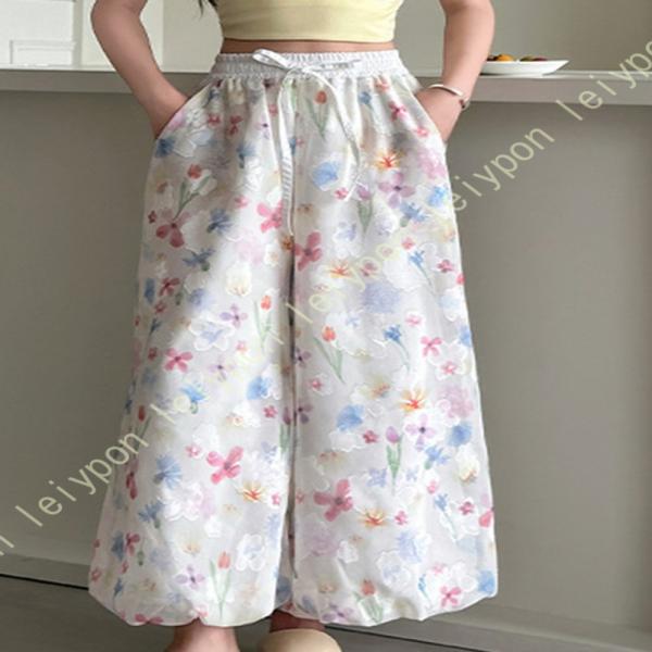 子供服 ガウチョパンツ 女の子 スカンツ スカーチョ ウエストゴム ふんわり 可愛い 花柄 ズボン ...