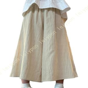 子供服 ガウチョパンツ スカンツ スカーチョ 9分丈 ガウチョ ワイドパンツ ウエストゴム ふんわり お洒落 可愛い 女の子 女児 ガールズ