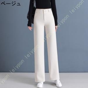 レディース ワイドパンツ スラックス ストレー...の詳細画像5