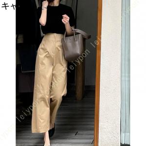 ロングパンツ レディース スリム ハイウエスト...の詳細画像2