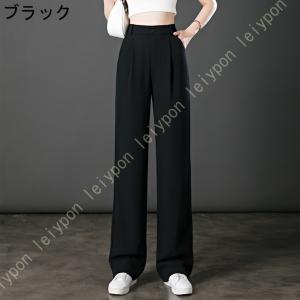 ワイドパンツ オフィス 春 夏 秋 ロングパン...の詳細画像3