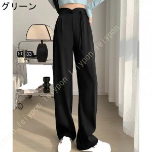 ワイドパンツ レディース きれいめ ウエストゴ...の詳細画像5