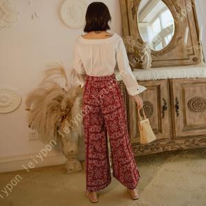 ハイウェスト ワイドパンツ レディース ゆった...の詳細画像5