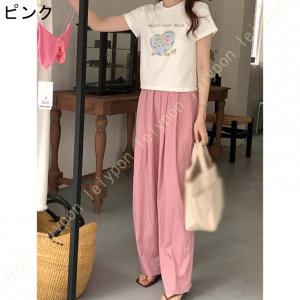 ワイドパンツ レディース ガウチョ パンツ キ...の詳細画像4