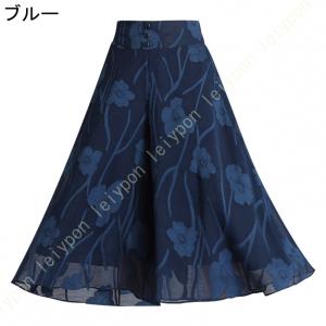 パンツ クロップドパンツ ワイドパンツ 透け感...の詳細画像2