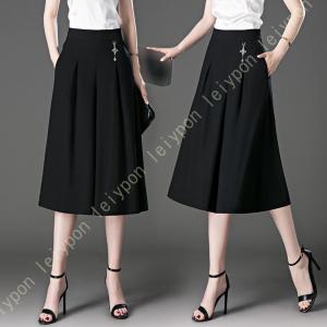 ガウチョパンツ ワイドパンツ レディース クロップドパンツ ガウチョ スカーチョ ワイドパンツ スカンツ ウエストゴム 大きいサイズ ボトムス スーツパンツ