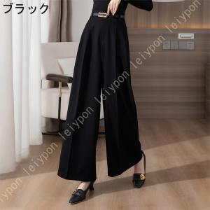 春夏 レディース ワイドパンツ 通勤 キュロッ...の詳細画像1