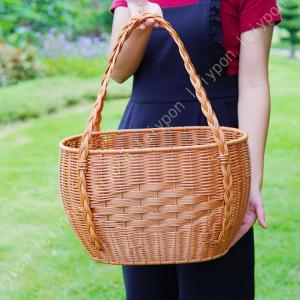 大きな竹かご　ピクニックバスケット お花見カゴ クッキー様専用のお品です】 大きな竹かご ピクニックバスケット お