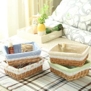 収納ボックス 持ち手付き 和風 おしゃれ バスケット かご フルーツバスケット 収納バスケット カゴ 籠 収納かご 収納 キッチン 取っ手付き 籐 ラタン 小物収納