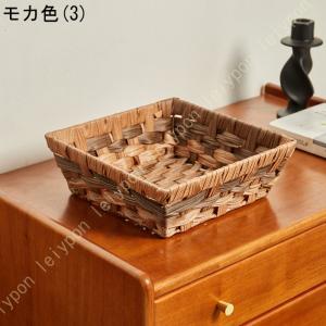 ラタンで編まれた収納ボックス お菓子入れ フル...の詳細画像3
