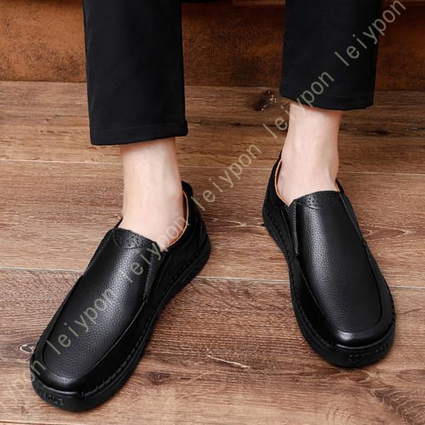 メンズ ドライビングシューズ ローファー ス リッポン モカシン 革靴 通気 軽量 夏用 履きやすい...