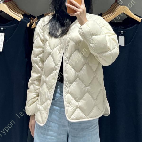 ダウンジャケット レディース ウルトラライト インナーダウン ライトダウン 暖かい 防寒 クルー 春...