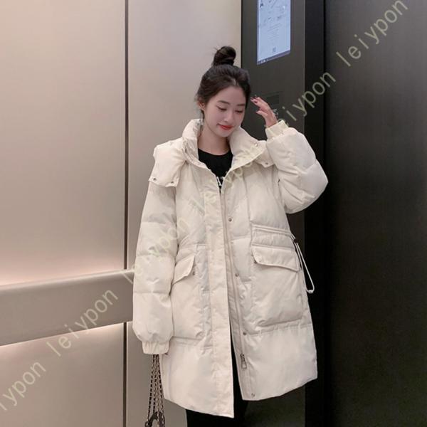 ダウンジャケットレディース ロング丈 ダウン コート 膝下 軽量 秋冬春 ふわふわ 可愛い 冬服 オ...