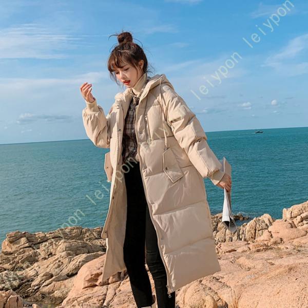 ダウンコート ロングダウンコート レディース 超ロング ロング ダウン スタンドカラー フード付き ...