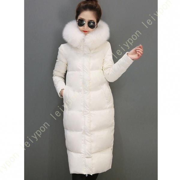 ダウンコート レディース ロング フード付き ゆったり 洗える 黒 撥水 ダウンジャケット カジュア...