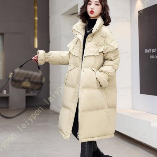 ダウンコート ロングダウンコート レディース 超ロング ロング ダウン スタンド ファスナー 大きい...