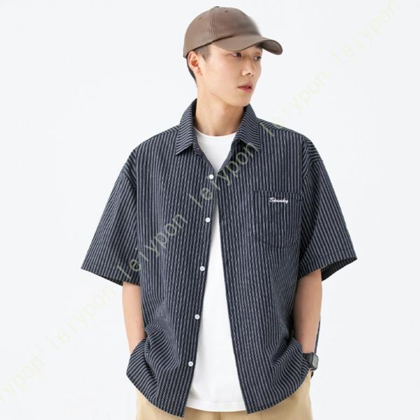 メンズ シャツ 服 半袖 ワイシャツ 五分袖 夏服 メンズ yシャツ ゆったり おおきいサイズ おし...