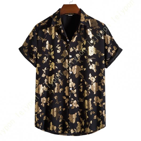 花柄シャツ メンズ 半袖 ワイシャツ ゆったり ハワイ風 カットソー 薄手 男性 開襟Tシャツ おし...
