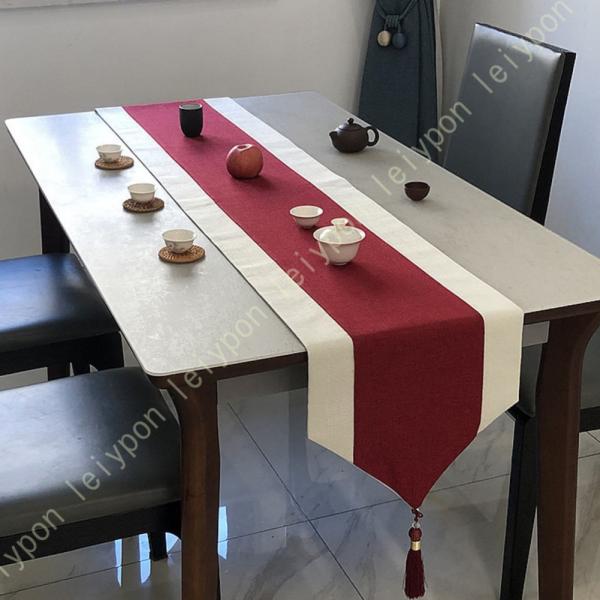 テーブルセンター 撥水 撥水加工 北欧 布 長方形 35*220cm ジャガード織り ピンク ホワイ...