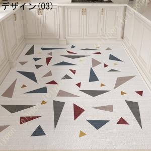 キッチンマット 北欧 PVC拭ける 台所マット...の詳細画像3