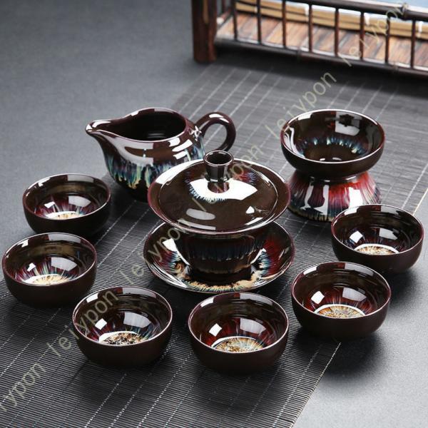 かわいい花柄の茶器6点セット 湯呑 急須 ポット 茶器 オシャレ食器 お洒落 可愛い かわいい 陶器...