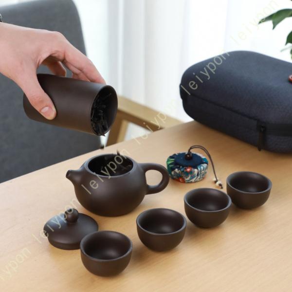 茶器セット 急須１ ミニ湯のみ4 陶器の茶こし付き はさみ焼 茶器 お茶 緑茶 紅茶 ほうじ茶 おい...