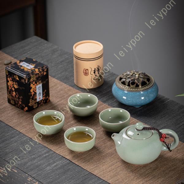 蓋付茶器セット 茶器セット 急須 茶こし付き 湯呑み 陶器 結婚 出産 内祝い 引き出物 金婚式 誕...