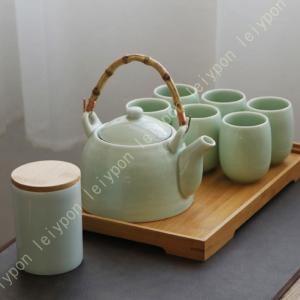 萩焼 6客揃 六角 茶碗 湯のみ 茶道具 煎茶 煎茶道具 煎茶器 煎茶器セット 萩焼き ビワ萩焼き又は姫萩焼き 深川本