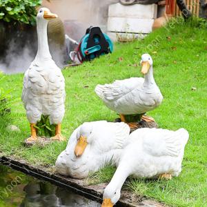 陶器 動物 鴨 置物 イタリア製 完成品 カルガモ マガモ アニマル