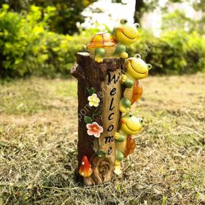 羽ばたいている イーグルフクロウ 像 置物 ガーデニング 庭 Eagle Owl