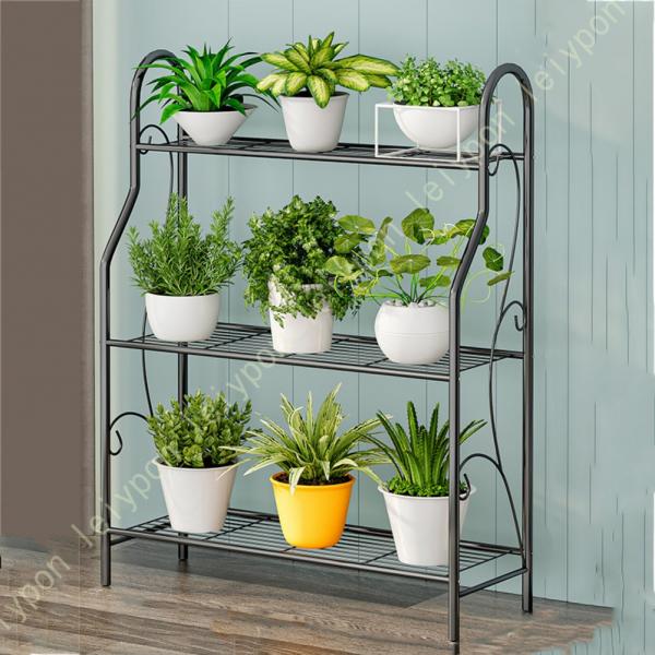ウッド シェルフ 3段/4段 ワイド 植物棚 幅60/80*奥行25*高さ79/106cm 簡単組み...