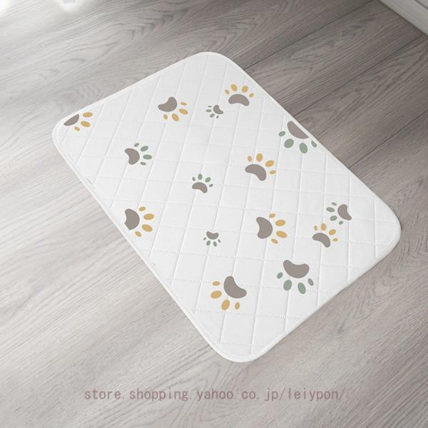 防滑 ペット用 おしっこマット 防水 ノンスリップ加工 消臭防カビ モダン柄 折りたためる 小型犬 ...