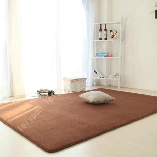 カーペット ラグマット 低反発ラグ 絨毯 厚手 防音 滑り止め付 抗菌 防臭 床暖房 ホットカーペッ...