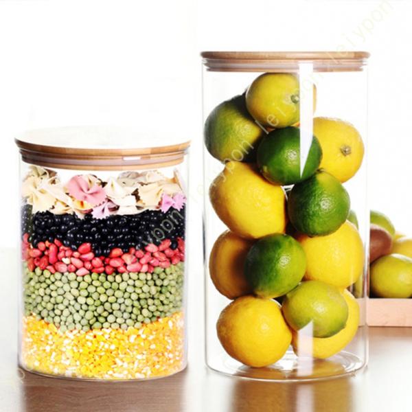 丸型 保存容器 密閉保存瓶 キッチン 収納 気密性 深型 透明 ガラス おしゃれ シンプル 台所 湿...