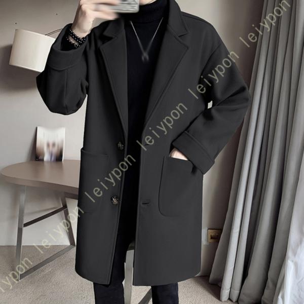 チェスターコート メンズ ロングコート コートアウター 防寒服アウター 無地コート 普段着 メンズフ...
