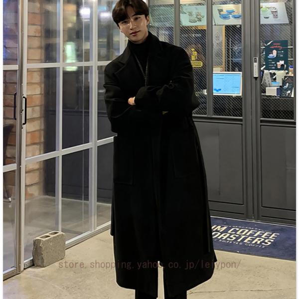 トレンチコート メンズ 紳士服 ウール混 カジュアル ロング 仕事 コート 秋 おしゃれ スリム 春...