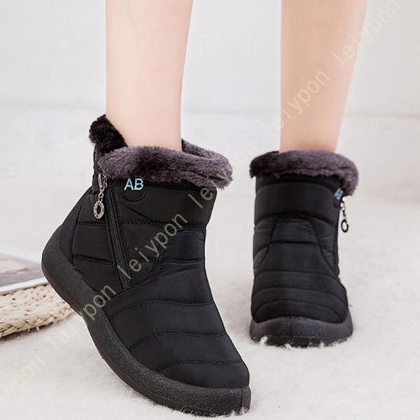 ムートンブーツ ショートブーツ スノーシューズ レディース 大きいサイズ 雪靴 スノーブーツ 裏起毛...