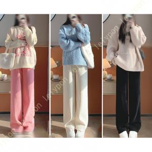 ワイドパンツ ガウチョパンツ レディース 秋 冬 パンツ ロングパンツ スカーチョ カジュアル 無地 オシャレ 女性用 女の子 ポケット 大きいサイズ