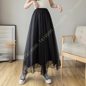レディース ガウチョパンツ ワイドパンツ スカーチョ パンツ スカンツ キュロット ズボン 無地 スカート 透け感 ウエストゴム シフォン カジュアル