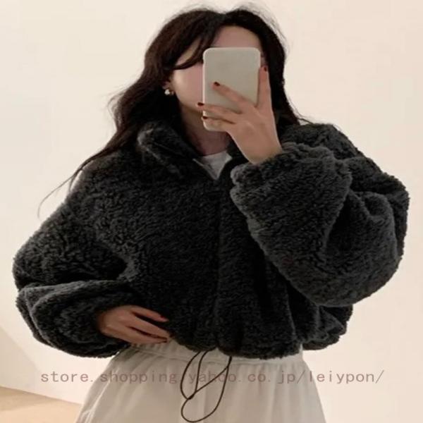 ボア ブルゾン レディース 秋 暖か ファー きれいめ ノースリーブ オシャレ 防寒コート 中綿 コ...