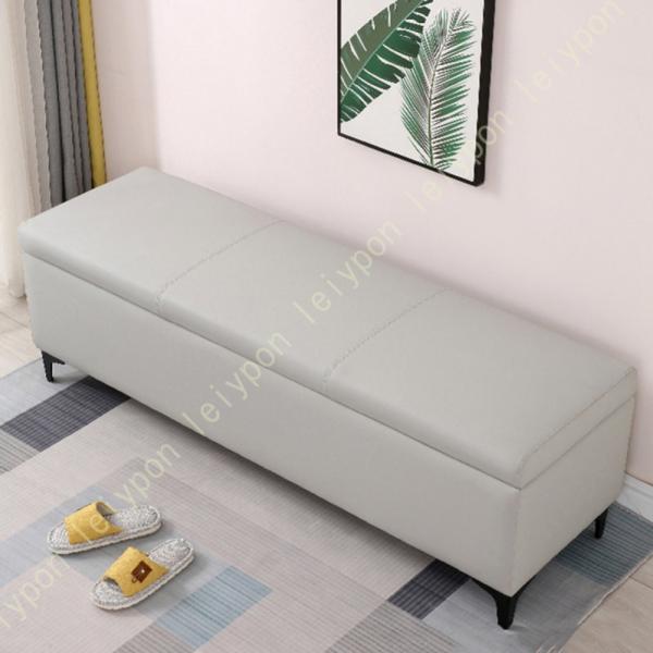 玄関ベンチ 収納ベンチ 収納ボックス 収納スツール オットマン フットレスト PU 足置き 踏み台 ...