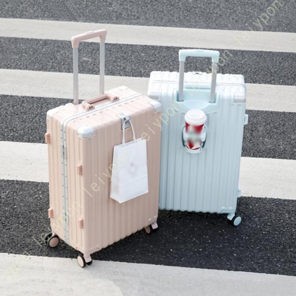 海外国内旅行出張フレームタイプ スーツケース 軽量 大容量 mサイズ アルミ フレーム キャリーケー...