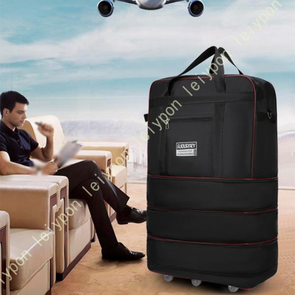 折りたたみ スーツケース 6輪 ソフト 拡張可 大容量 キャリーバッグ 三段拡張 旅行バッグ 3wa...